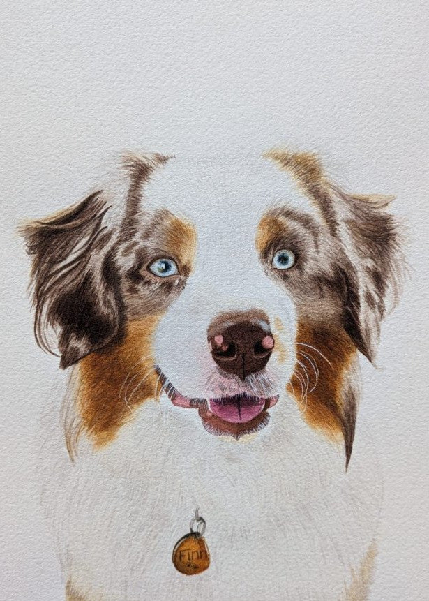 Custom 2024 Watercolor Dog Portrait 8