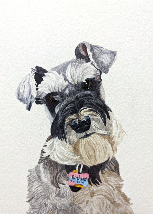 4"x6" Single Pet Custom Watercolor Pet Portrait