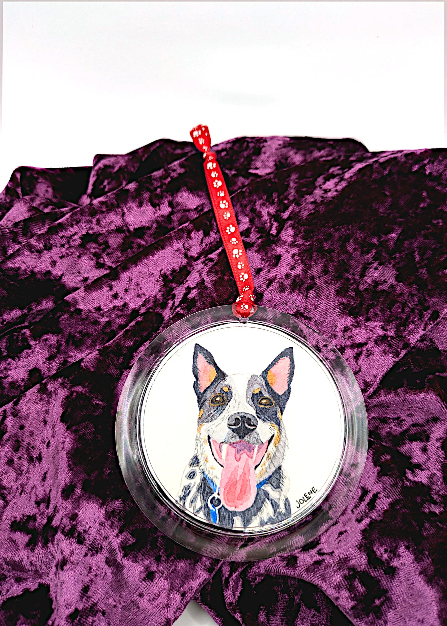 Custom Watercolor Pet Portrait Ornament