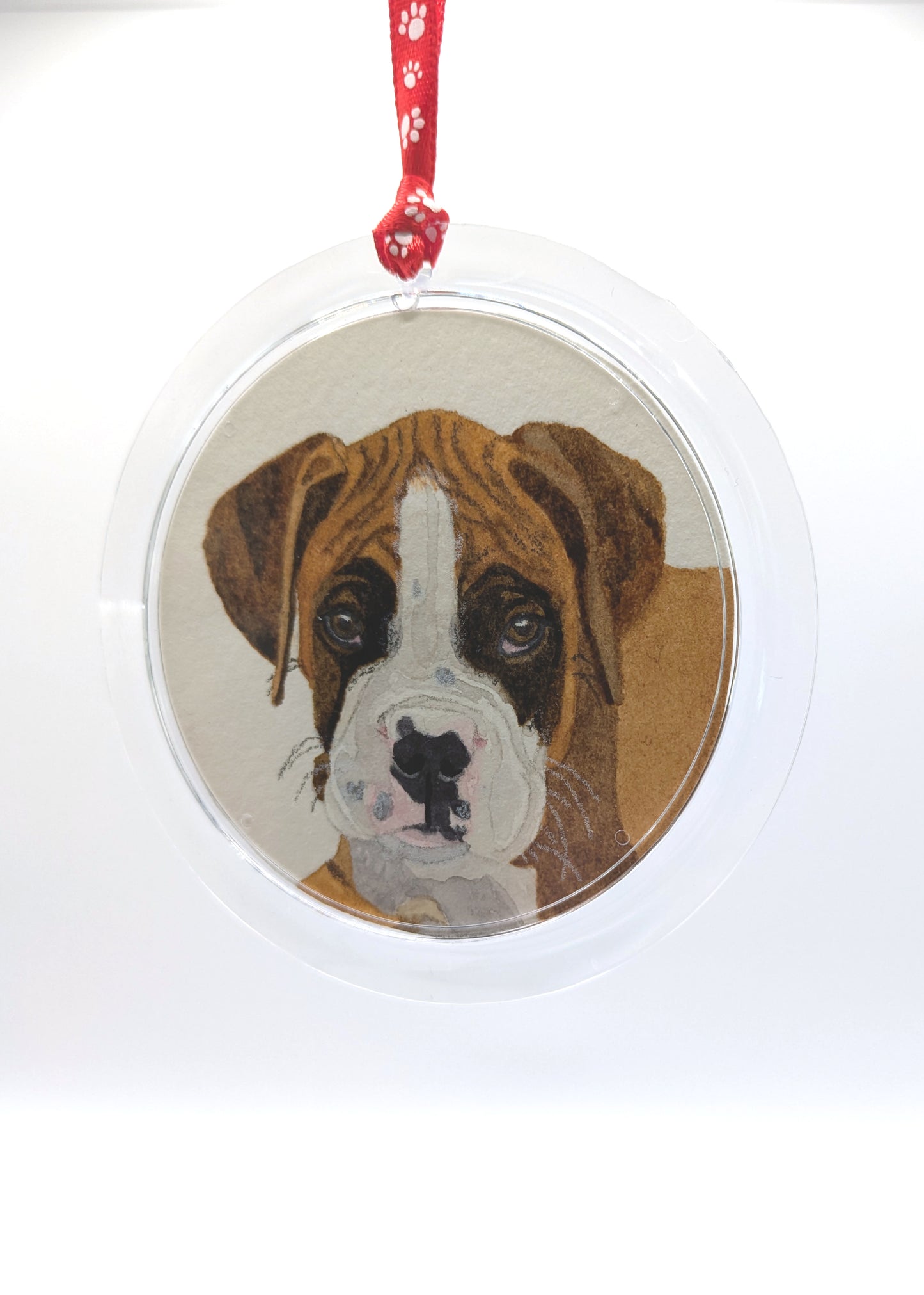 Custom Watercolor Pet Portrait Ornament