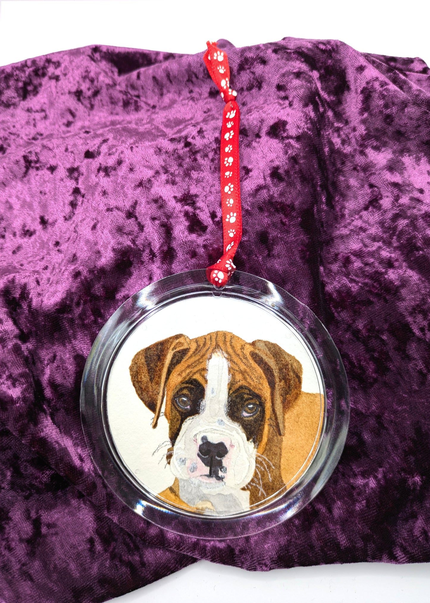 Custom Watercolor Pet Portrait Ornament